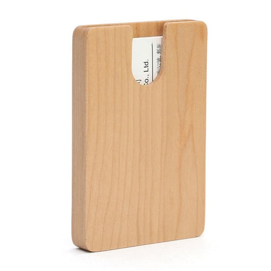 Business U-shaped Wooden Maple Card Holder Credit Card ID Case Holder Reluova