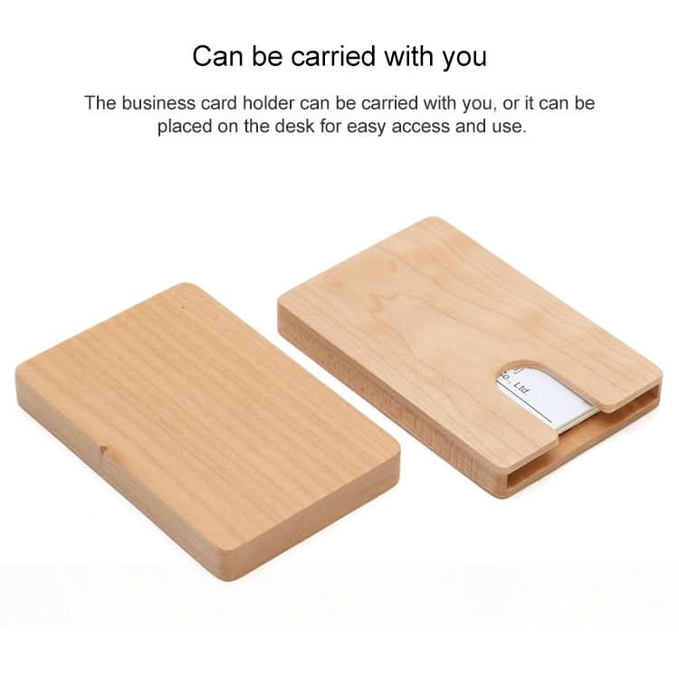 Business U-shaped Wooden Maple Card Holder Credit Card ID Case Holder Reluova