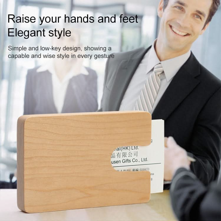 Business U-shaped Wooden Maple Card Holder Credit Card ID Case Holder Reluova