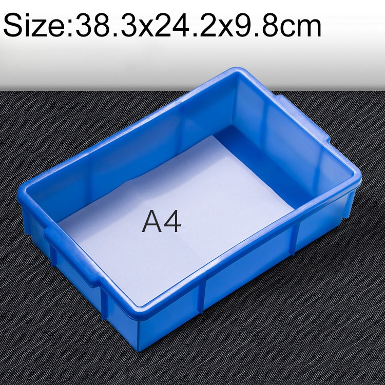 Thick Multi-function Material Box Brand New Flat Plastic Parts Box Tool Box, Size: 38.3cm x 24.2cm x 9.8cm My Store