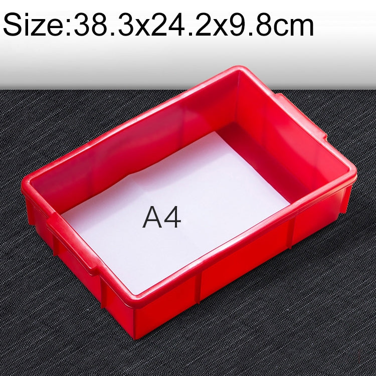 Thick Multi-function Material Box Brand New Flat Plastic Parts Box Tool Box, Size: 38.3cm x 24.2cm x 9.8cm My Store