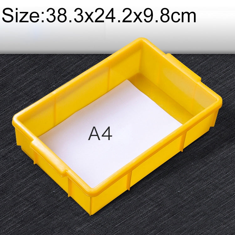 Thick Multi-function Material Box Brand New Flat Plastic Parts Box Tool Box, Size: 38.3cm x 24.2cm x 9.8cm My Store