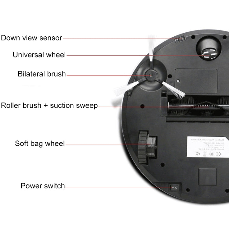 FD-3RSW(IIB)CS 1000Pa Large Suction Smart Household Vacuum Cleaner Clean Robot