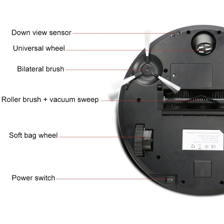 FD-3RSW(IIC)CS 1000Pa Large Suction Smart Household Vacuum Cleaner Clean Robot