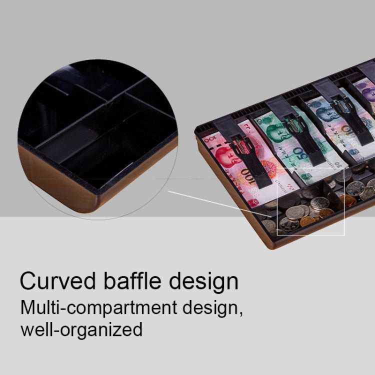 Durable Four-frame ABS Cash Coin Register Insert Tray Cashier Drawer Storage Cash Register Tray Box Classify Organizer