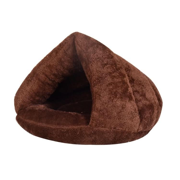 Triangular Cat Kennel Warm Thicken Mongolian Yurt Pet Dogs Cats House Size: M, 40×40×30cm - Reluova