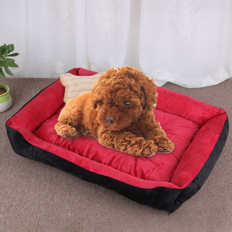 Dog Bone Pattern Big Soft Warm Kennel Pet Dog Cat Mat Blanket, Size: XS, 50×40×15cm - Reluova