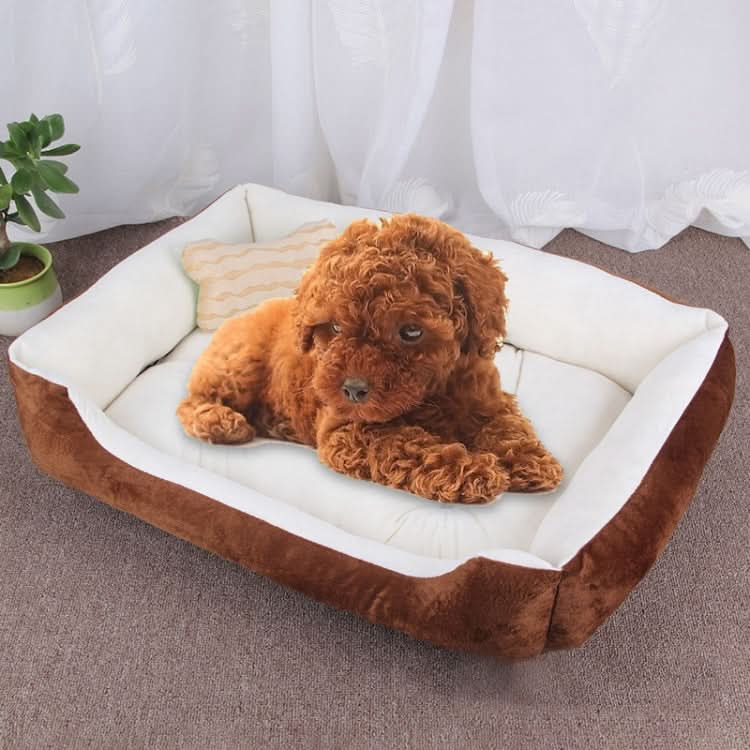 Dog Bone Pattern Big Soft Warm Kennel Pet Dog Cat Mat Blanket, Size: XS, 50×40×15cm - Reluova