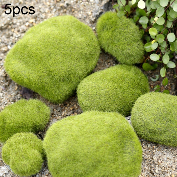 5pcs Simulation of False Moss Simulation of Bryophyte Stone Moss Flocking False Lawn Micro Landscape Decoration Accessories,Diameter: 8cm My Store