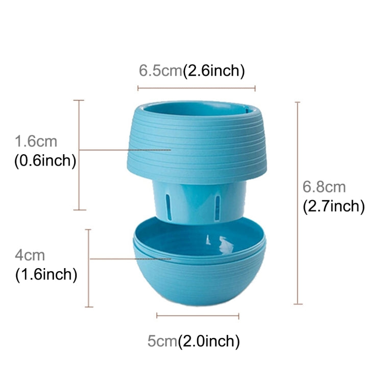 Colourful Mini Round Plastic Plant Flower Pot Garden Home Office Decoration Nursery Pots Succulent Plant Flowerpot with Water Tank, Random Color Delivery My Store