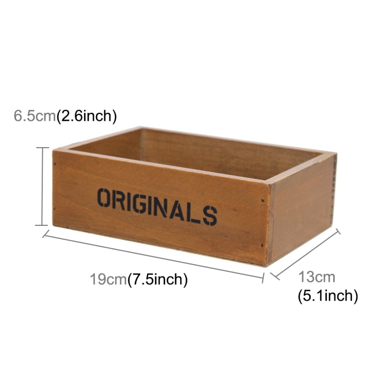 Retro Square Wooden Flower Pot Wooden Box Woody Storage Box Multi-functional Wooden Box Desktop Storage Box Multi-meat Flower Plant Box Nursery Box, Random Color Delivery My Store