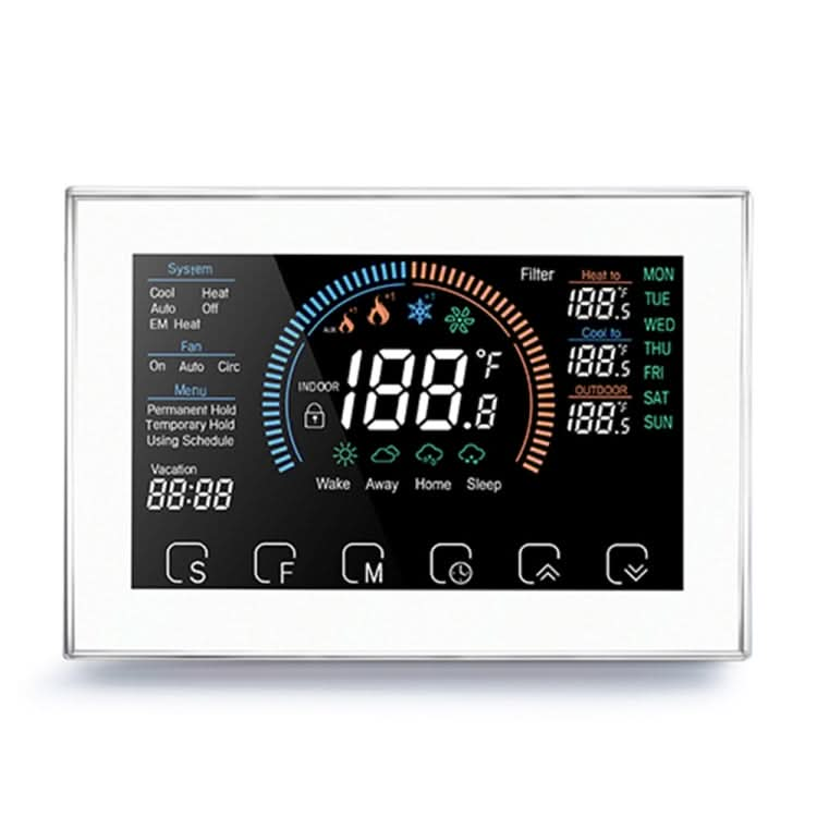 BHP-8000-B 3H2C Smart Home Heat Pump Round Room Mirror Housing Thermostat without WiFi, AC 24V My Store