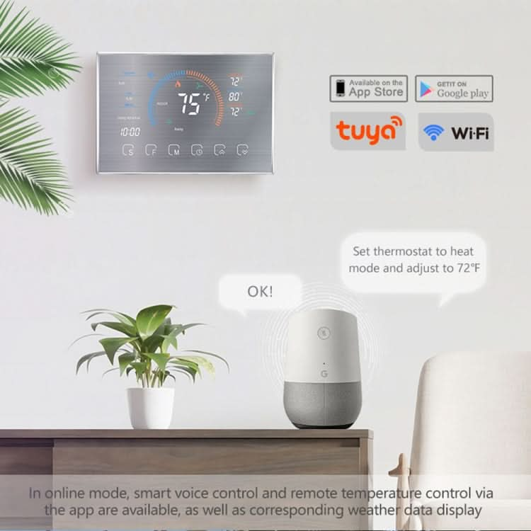 BHP-8000-WIFI-W 3H2C Smart Home Heat Pump Round Room Mirror Housing Thermostat with WiFi, AC 24V My Store