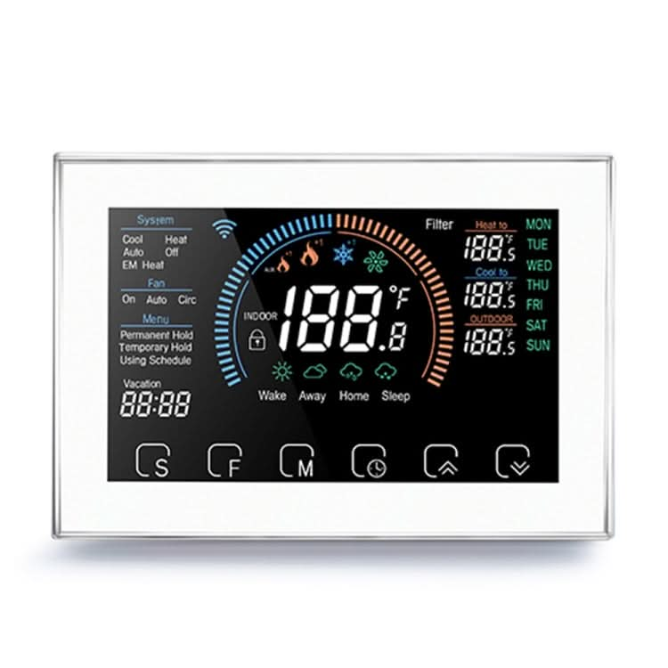 BHP-8000-WIFI-W 3H2C Smart Home Heat Pump Round Room Mirror Housing Thermostat with WiFi, AC 24V My Store