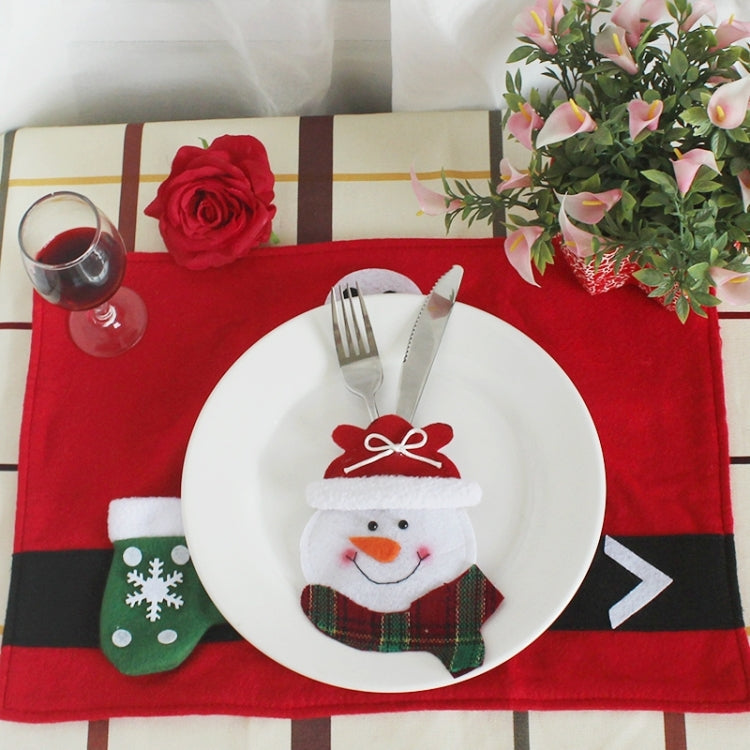 3 in 1 Christmas Decoration Round Face Style Cutlery Holders