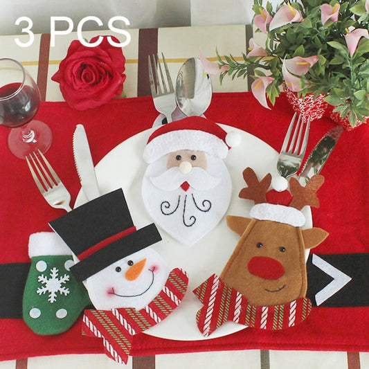 3 in 1 Christmas Decoration Cartoon Style Cutlery Holders My Store