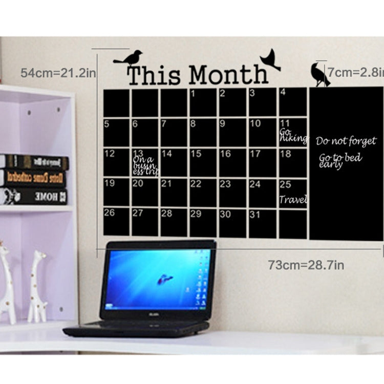 Calendar Chalkboard Wall Stickers PVC Removable Blackboard  Office Decoration Suppliess My Store