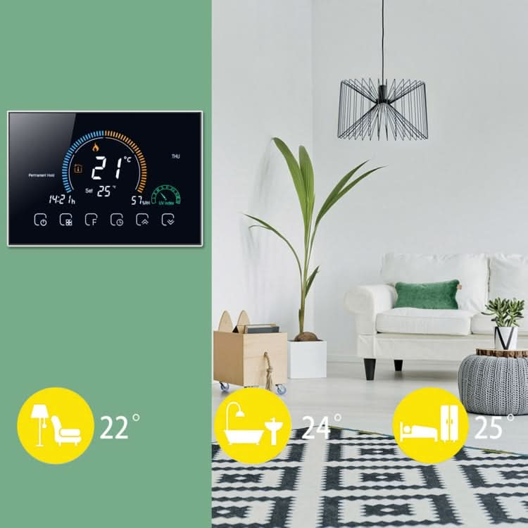 BHT-8000-GALW Control Water Heating Energy-saving and Environmentally-friendly Smart Home Negative Display LCD Screen Round Room Thermostat with WiFi My Store