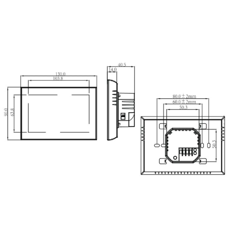 BHT-8000-GALW Control Water Heating Energy-saving and Environmentally-friendly Smart Home Negative Display LCD Screen Round Room Thermostat with WiFi My Store