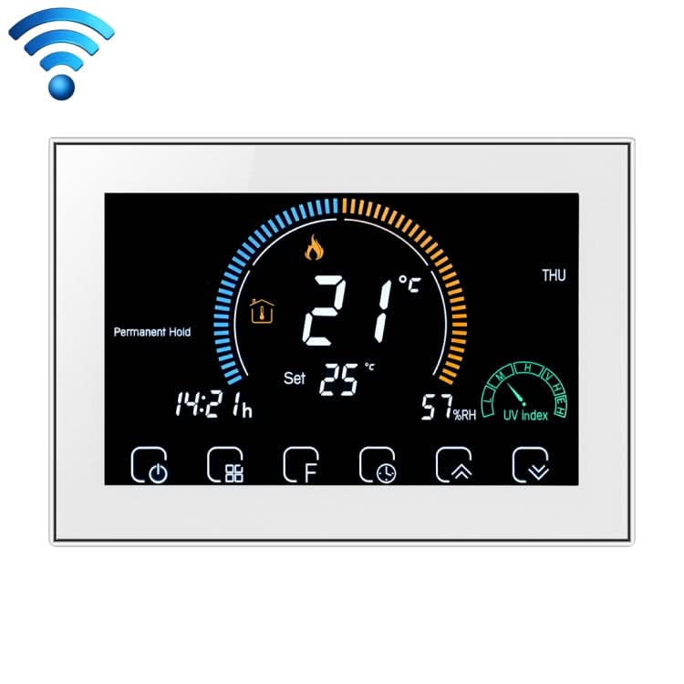 BHT-8000-GALW Control Water Heating Energy-saving and Environmentally-friendly Smart Home Negative Display LCD Screen Round Room Thermostat with WiFi My Store