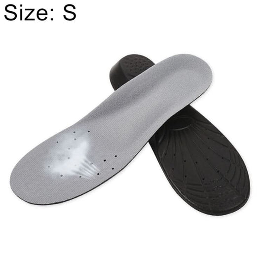 1 Pair PU Breathable Soft Sports Shock-absorbing Insole Sweat-absorbent Foot Pad Elastic Shoe Insert, Size: S(2-5 Yards)