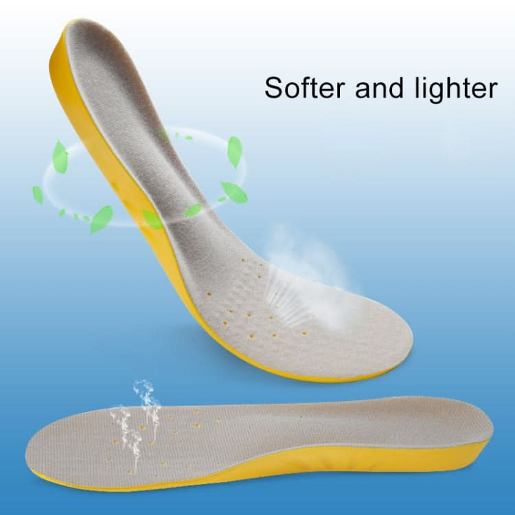 1 Pair PU Breathable Soft Sports Shock-absorbing Insole Sweat-absorbent Foot Pad Elastic Shoe Insert, Size: S(2-5 Yards)