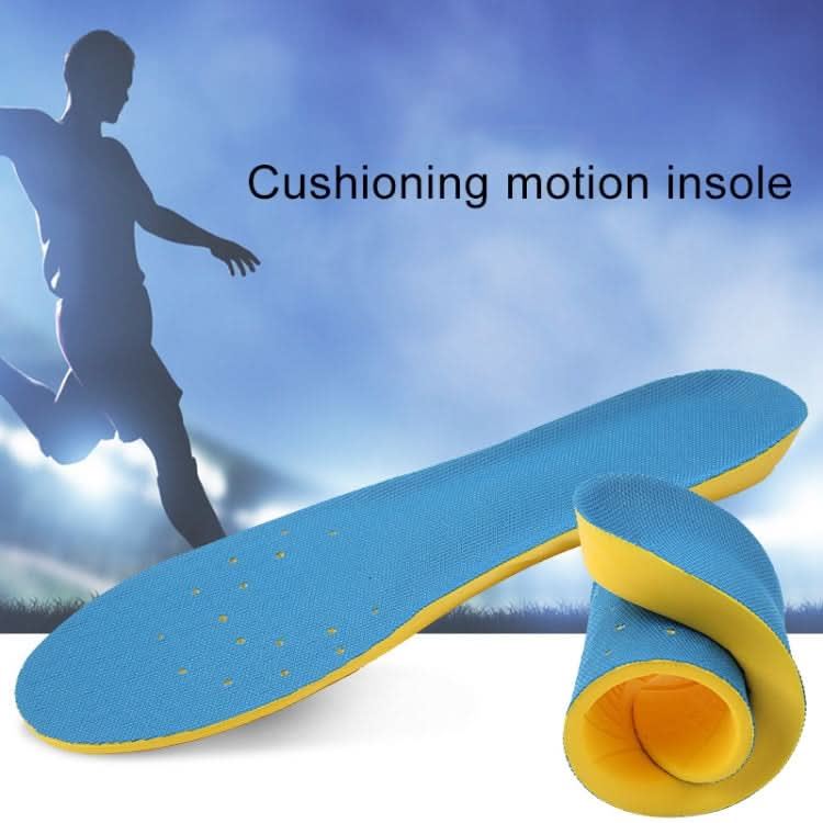 1 Pair PU Breathable Soft Sports Shock-absorbing Insole Sweat-absorbent Foot Pad Elastic Shoe Insert, Size: S(2-5 Yards)