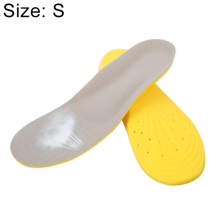 1 Pair PU Breathable Soft Sports Shock-absorbing Insole Sweat-absorbent Foot Pad Elastic Shoe Insert, Size: S(2-5 Yards)