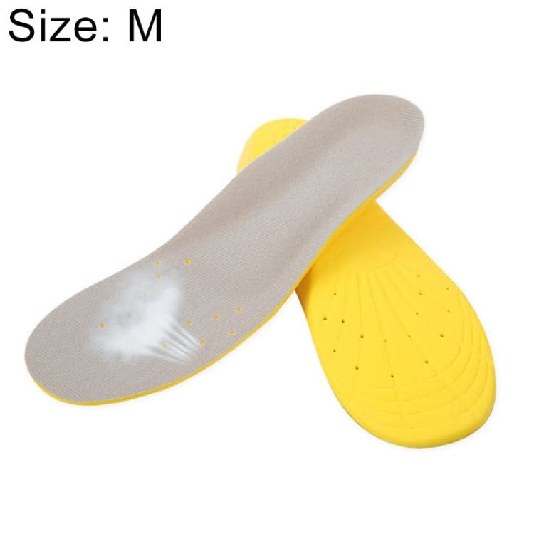 1 Pair PU Breathable Soft Sports Shock-absorbing Insole Sweat-absorbent Foot Pad Elastic Shoe Insert, Size: M(6-9 Yards)