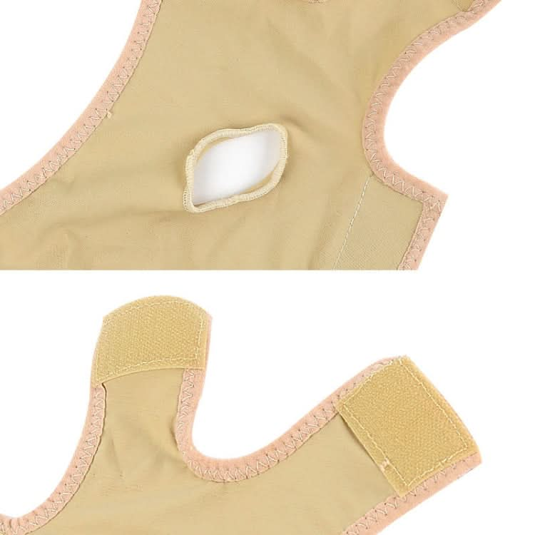 Lycra Flesh Color Breathable Skin Care And Lift Reduce Double Chin Mask Face Belt, Size: S Reluova