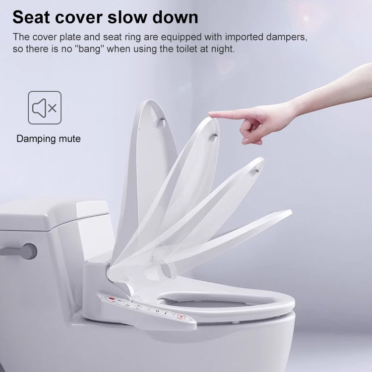 ZMJH 51cm Household Bathroom Button Automatic Cleaning Heating Intelligent Bidet Toilet Cover, Standard Version