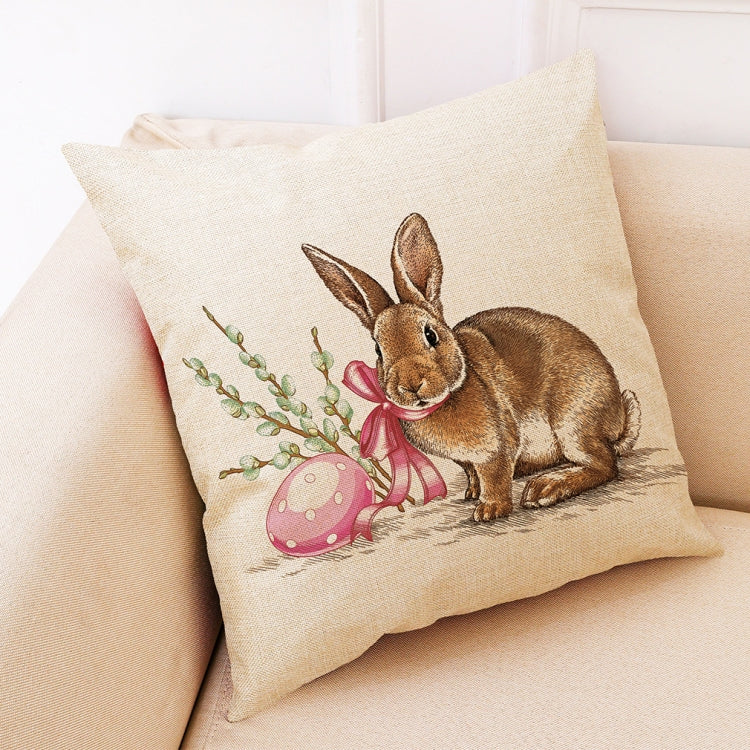 Easter Bunny Eggs Pattern Sofa Cushion Car Pillow, Size : 45 x 45cm My Store