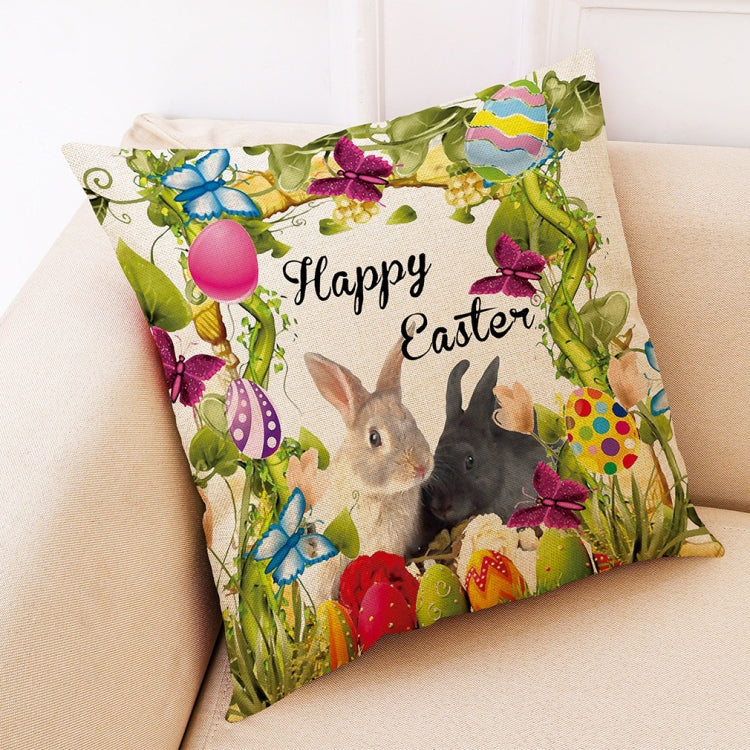 Happy Easter Pattern Sofa Cushion Car Pillow, Size : 45 x 45cm My Store