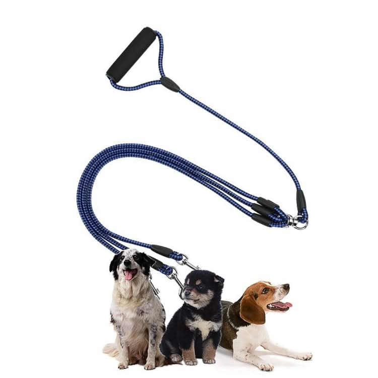 Pet Dog Nylon 3 in 1 Traction Rope Pet Walking Leads With Handle, Length: 124cm - Reluova