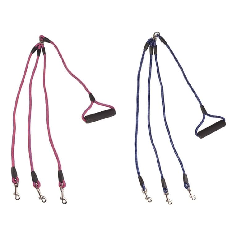 Pet Dog Nylon 3 in 1 Traction Rope Pet Walking Leads With Handle, Length: 124cm - Reluova