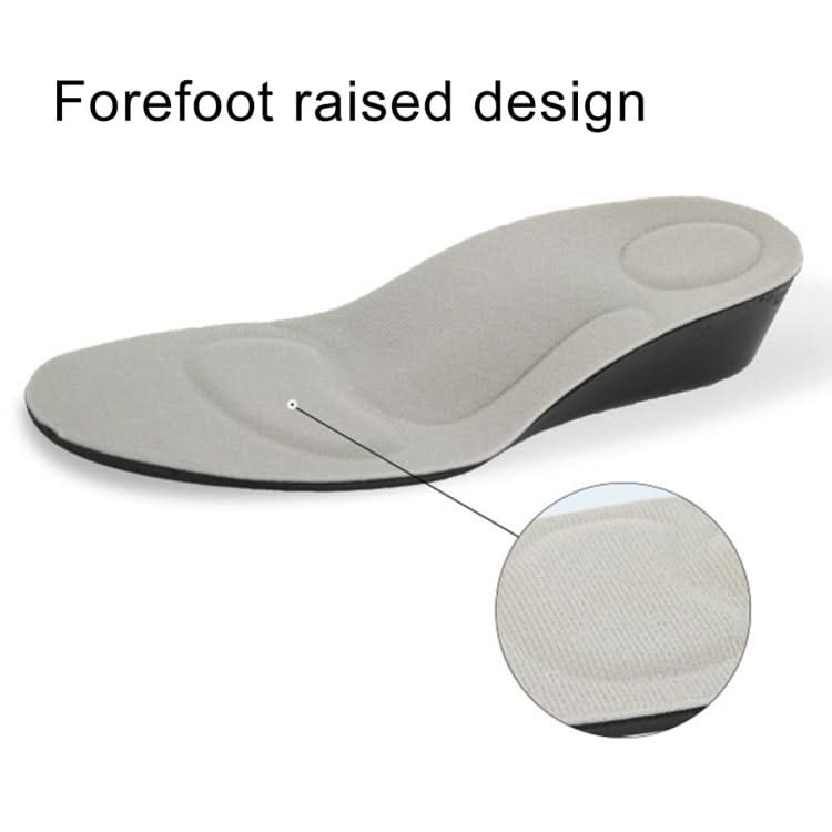 2.5cm PU Breathable Sport Height Increase Insoles, Size: L-Reluova