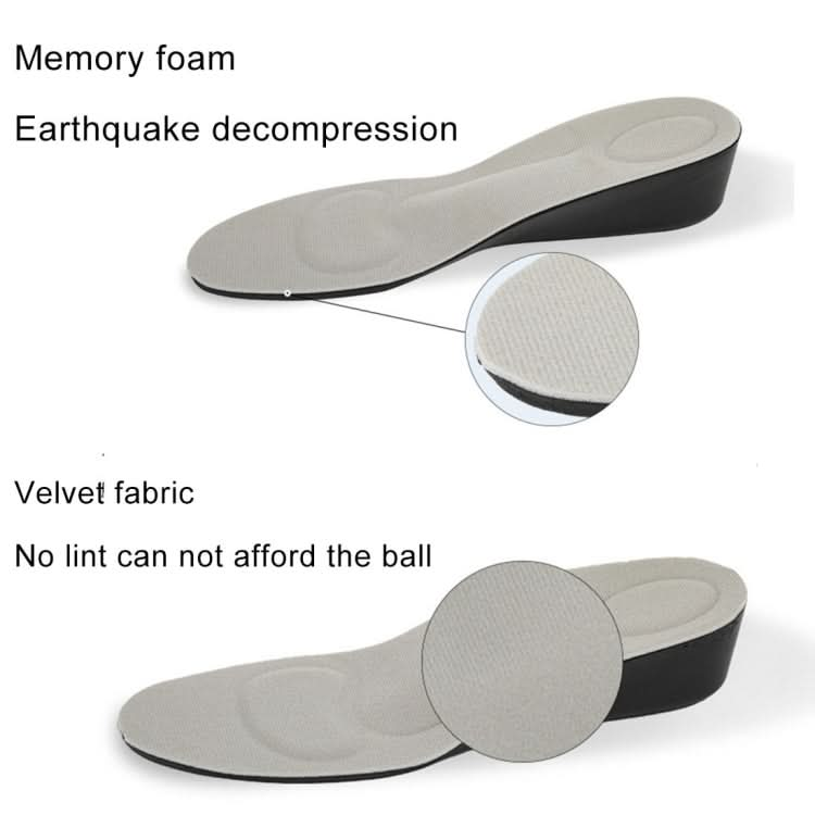 2.5cm PU Breathable Sport Height Increase Insoles-Reluova