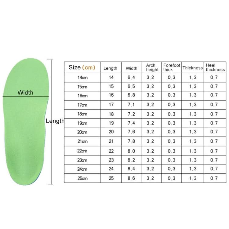 Children PU XO Leg Corrective Insole, Size: 23cm Reluova