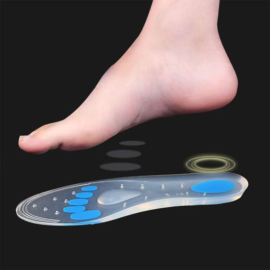 1 Pair Transparent Cushioning Silica Gel Insoles  Size: 35-37yards