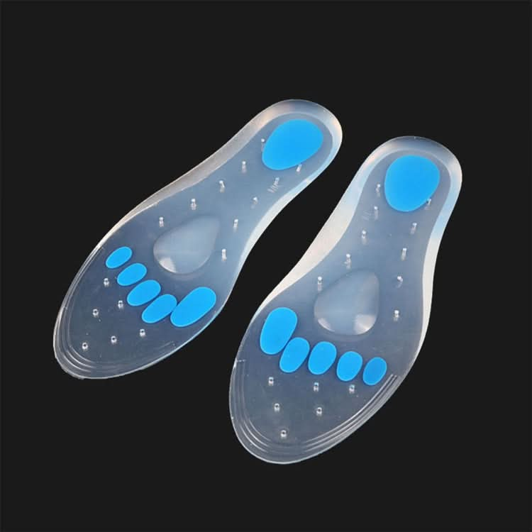 1 Pair Transparent Cushioning Silica Gel Insoles  Size: 35-37yards