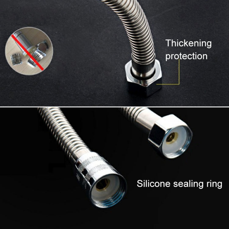 1.5m Flexible Stainless Steel Showerhead Hose Pipe Double Interlock Copper Interface Anti Burst Bath Water Pipe