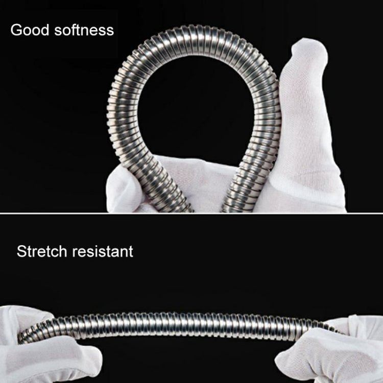 3m Flexible Stainless Steel Showerhead Hose Pipe Double Interlock Copper Interface Anti Burst Bath Water Pipe-Reluova