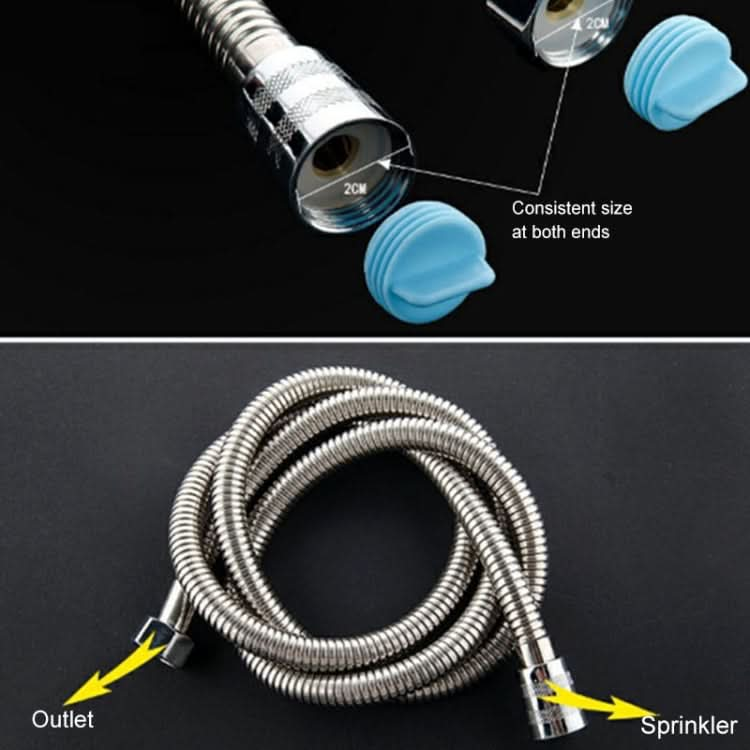 2m Flexible Stainless Steel Showerhead Hose Pipe Copper Core Interface Anti Burst Bath Water Pipe-Reluova