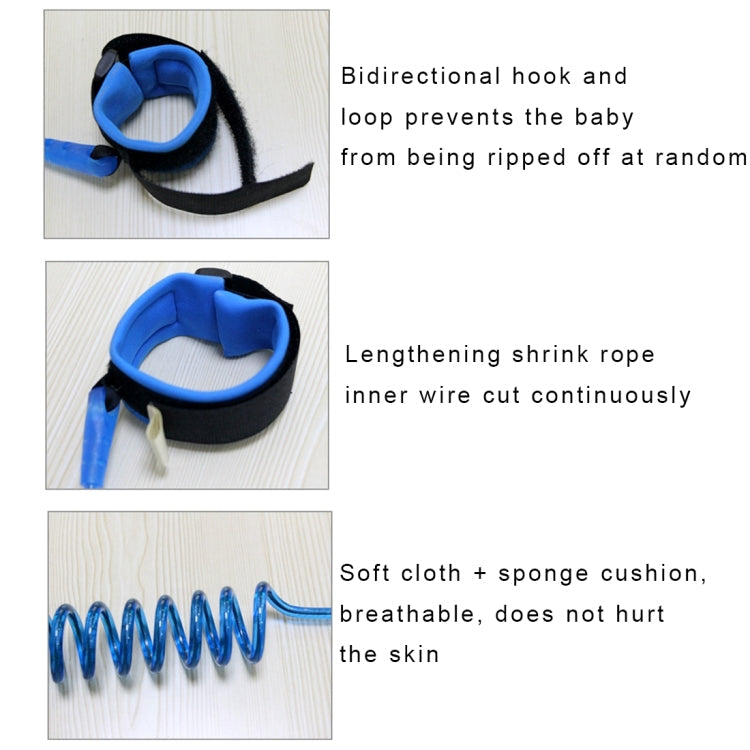 Kids Safety Harness Child Leash Anti Lost Wrist Link Traction Rope Anti Lost Bracelet, Length: 2.5m