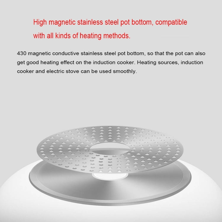 Original Xiaomi Zhiwu Soup Pot Household 4L Non-stick Food Stockpot Aluminum Alloy Electric Hot Pot