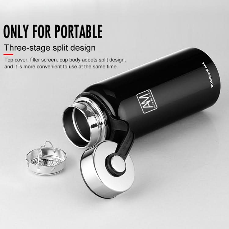 800ml Outdoor Vacuum Stainless Steel Heat Insulation Cup Portable Large Capacity Sports Bottle-Reluova