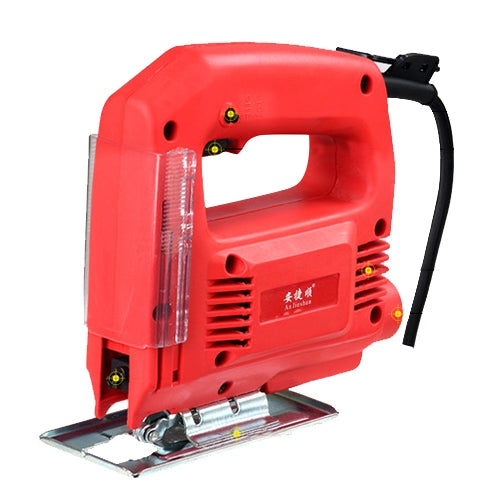 220V Jig Saw Electric Saw Woodworking Electric Tools Multifunction Chainsaw Hand Saws Wood Cutting Machine With Laser & (2 Saw Blade) without Guide, EU plug-Reluova