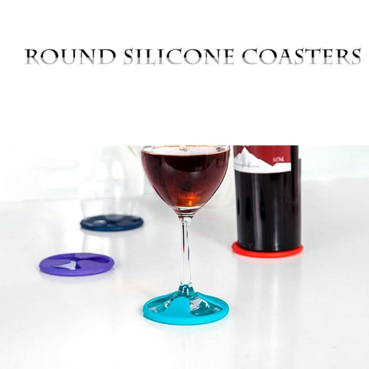 Anti-slip Silicone Red Wine & Tea & Coffee Cup Mat / Cup Lid, Random Color Delivery - Reluova