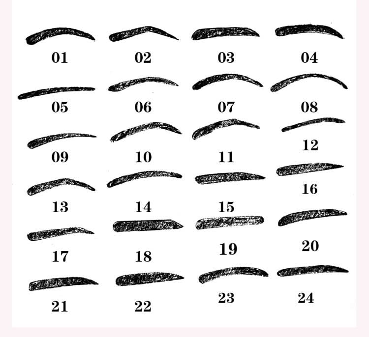 24 in 1 Eyebrow Stencil Shape Template Tools-Reluova