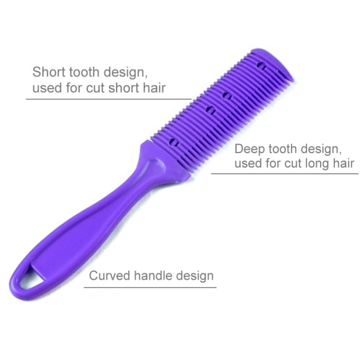 3pcs Hair Tools Double-sided Knife Hair Comb Hair Bangs Trimmer Thinning Device Hair Clipper,  Random Color Delivery-Reluova